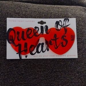 Heart Rose Colored Sun Glasses